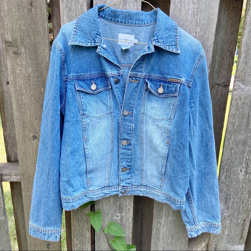 Vintage Calvin Klein y2k  Denim Trucker Jacket - Picture 2 of 8